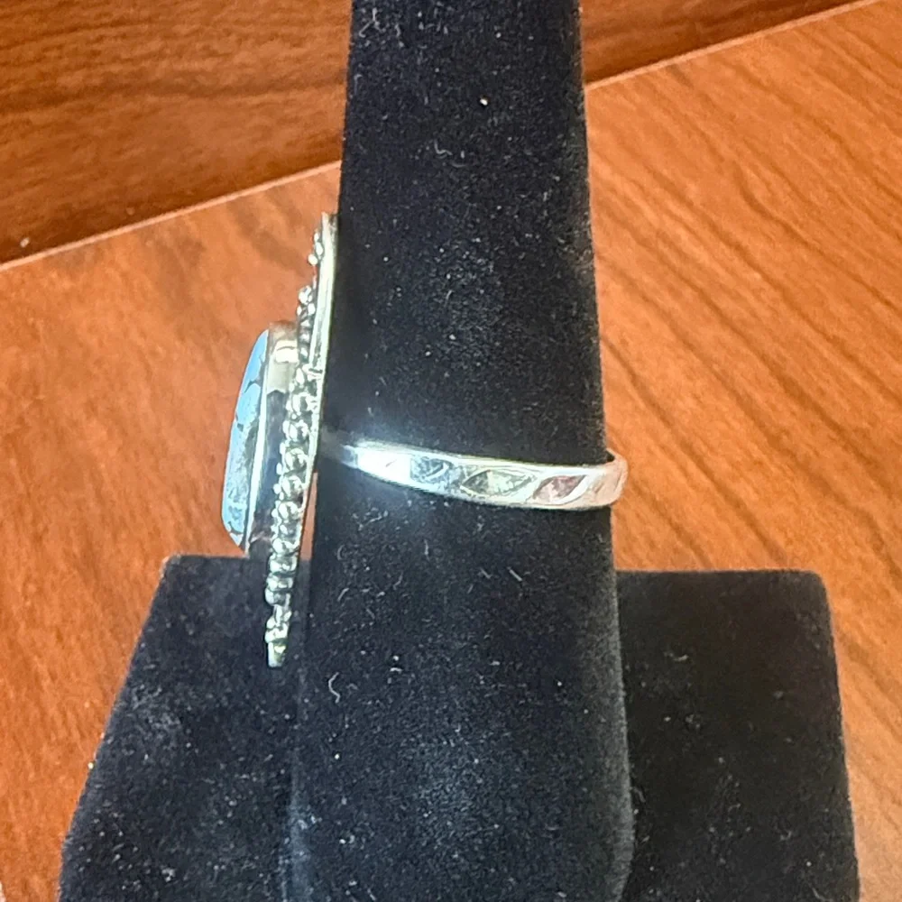 New 925 Sterling Silver Golden Hills Turquoise Adjustable Ring